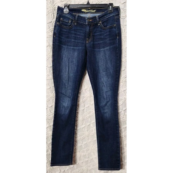 Old Navy Jeans‎ Womens 4 Sweetheart Skinny Dark Wash No Holes Slim Tapered Leg - Picture 1 of 11
